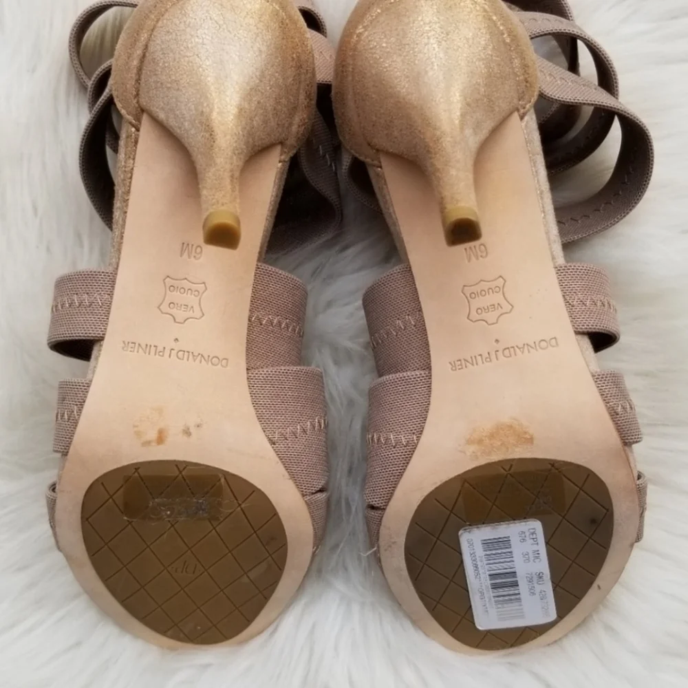 Donald J Pliner Gigee Strappy Metallic Pumps Size 6